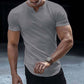 💎 50 % DE RÉDUCTION EN CE MOMENT ! ⚡ T-shirt de sport unie pour homme – Coupe ajustée, encolure en V échancrée et tissu extensible haut de gamme 👕🔥