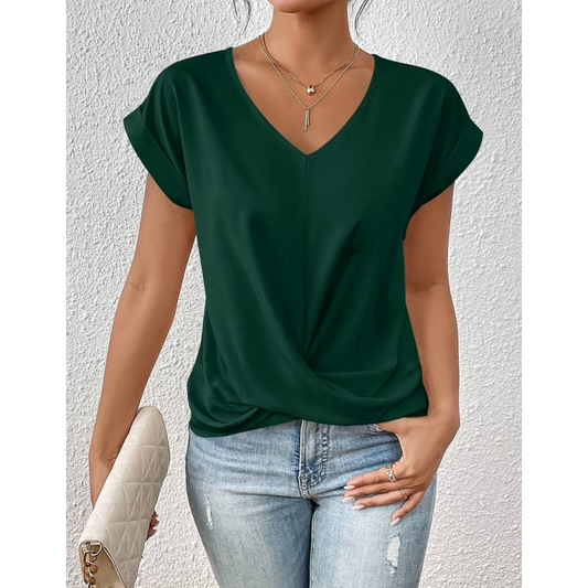 T-shirt décontracté à manches courtes pour femmes