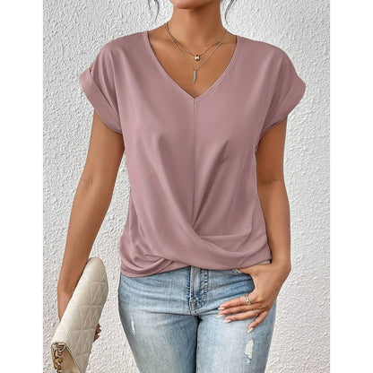 T-shirt décontracté à manches courtes pour femmes