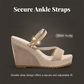 👡🌟 PROMO FLASH 50% ! Sandales Femme à Talons Compensés – Design Élégant, Semelle Cloutée, Hauteur 10cm, Bride de Cheville, 6 Couleurs, 36-43, Parfaites pour Vacances & Soirées 🌴