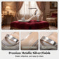 👠💎✨ PROMO LIMITÉE -50% ! Sandales à Bride Cheville – Strass, Talon Sculptural, Bout Carré & Finition Métallisée (Argent/Doré, 35-43)