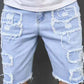 🩳 50% DE RÉDUCTION! 🔥 Short en Jean Déchiré pour Homme – Design Usé & Effiloché, Tissu Respirant & Look Urbain Tendance ✨