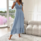 👗 50% DE RÉDUCTION ! Robe Longue Romantique – Volants, Taille Cintrée & Tissu Fluide pour Toutes les Occasions ✨