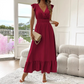 👗 50% DE RÉDUCTION ! Robe Longue Romantique – Volants, Taille Cintrée & Tissu Fluide pour Toutes les Occasions ✨