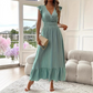 👗 50% DE RÉDUCTION ! Robe Longue Romantique – Volants, Taille Cintrée & Tissu Fluide pour Toutes les Occasions ✨