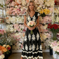 🎑👗 PROMO FLASH 50% ! Robe Longue Femme Imprimé Baroque – Col en V, Taille Haute, Tissu Fluide, 5 Couleurs, Style Bohème Chic 🌸