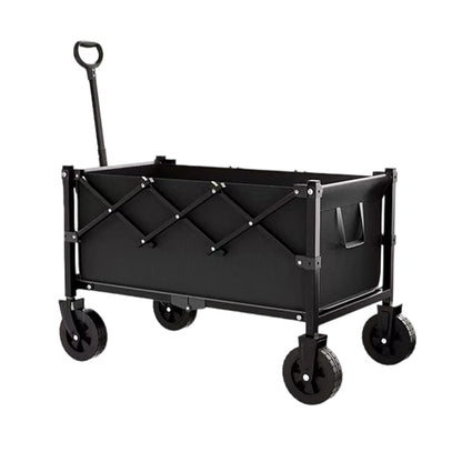 💯🛒 PROMO FLASH 50% ! Chariot Pliable de Transport Extérieur – Cadre Acier, Roues Détachables 360°, Capacité 80kg, 130L, 2 Tailles, Parfait pour Pique-Nique, Plage & Jardinage 🌿