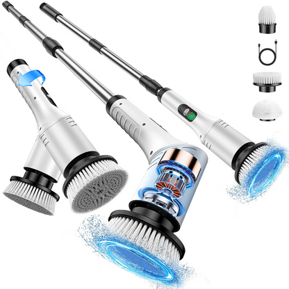 🧼 50% DE RÉDUCTION! 🔥 Brosse de Nettoyage Rotative Électrique Améliorée avec Écran LED – Puissante, Polyvalente & Idéale Pour La Salle de Bain & La Cuisine 🚿 Livraison Gratuite