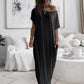 👗✨🌞 PROMO -50% ! Robe Longue Décontractée à Manches Courtes et Coupe Ample – Tissu Léger Respirant & Poches Latérales (5 Couleurs, S-2XL)