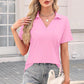 👚 50% DE RÉDUCTION 🌈 T-shirt femme décontracté à col V – Coupe ample, tissu doux mélangé & +16 couleurs – Léger, respirant & parfait pour le quotidien, le sport ou le télétravail ✨