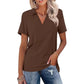 👚 50% DE RÉDUCTION 🌈 T-shirt femme décontracté à col V – Coupe ample, tissu doux mélangé & +16 couleurs – Léger, respirant & parfait pour le quotidien, le sport ou le télétravail ✨