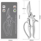 ✂️✨🍗Ciseaux de Cuisine Multifonctions 5-en-1 – Acier Inox 3Cr13, Ergonomiques & Sécurité (Offre Limitée)