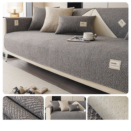 📢📢50 % DE RÉDUCTION !!!⏰Housse de canapé au motif chevrons moderne