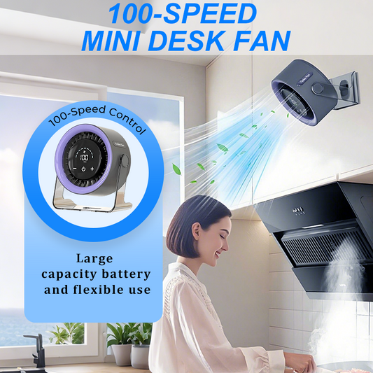 📢📢50 % DE RÉDUCTION !!!⏰Mini ventilateur de bureau à 100 vitesses avec affichage numérique