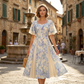 👗50% de réduction🔥Offres spéciales - Robe évasée à manches flottantes| Style Vintage Chic 🌸