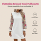 👗🌸☀️ PROMO -50% ! Robe à Manches en Maille Brodée de Fleurs pour Femme – Design Romantique, Tissu Léger & Parfaite pour les Journées Ensoleillées (Blanc/Noir, S-5XL)