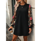 👗🌸☀️ PROMO -50% ! Robe à Manches en Maille Brodée de Fleurs pour Femme – Design Romantique, Tissu Léger & Parfaite pour les Journées Ensoleillées (Blanc/Noir, S-5XL)