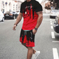 👕 60 % DE RÉDUCTION EN CE MOMENT ! 🔥 Ensemble t-shirt et short à imprimé graphique pour homme – Tissu doux, design audacieux, idéal pour les journées d'été ☀️