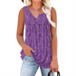 📢👕⏰ PROMO -50% ! Haut sans Manches Imprimé à Boutons pour Femme – Tissu Léger, 6 Couleurs Vives (S-4XL)