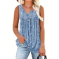 📢👕⏰ PROMO -50% ! Haut sans Manches Imprimé à Boutons pour Femme – Tissu Léger, 6 Couleurs Vives (S-4XL)