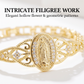 📿 LIMITED-TIME 50% OFF! 💥 Elegant Hollow Flower Virgin Mary Bracelet – Filigree Design, Gold Plated, Faith Inspired ✨