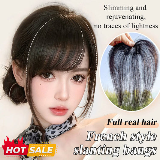 📢📢40 % de réduction !! ⏰Perruque à frange française à clipser sans coutures