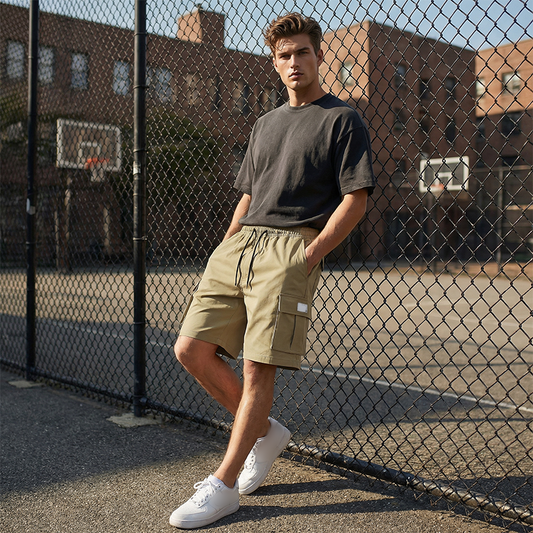 🩳 50% DE RÉDUCTION 🌟 Short cargo homme taille élastique – Tissu respirant anti-humidité & multi-poches – 5 couleurs, léger & polyvalent – parfait pour la randonnée, le sport ou le quotidien 🎒✨