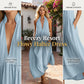 Robe longue d'été pour femme à col V nuque