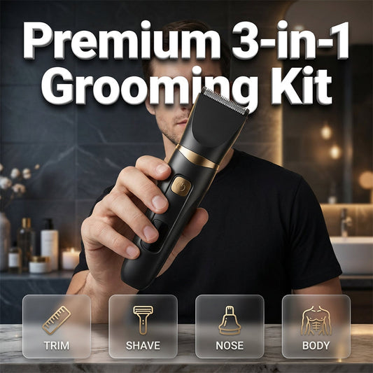 💇‍♂️ 50% DE RÉDUCTION! ⚡ Kit de Soins Personnels Électrique 3 en 1 – Tondeuse, Détartreur & Brosse, Idéal Pour Hommes & Femmes 🪒