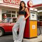 ❣️ Pantalon de survêtement Femme à Taille Haute et Jambes Larges