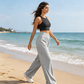 ❣️ Pantalon de survêtement Femme à Taille Haute et Jambes Larges