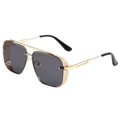 🕶️Men's Retro Double Bridge Metal Frame Sunglasses