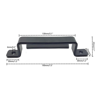 🚪🔧🏠Poignée de Porte Coulissante en Fer – Design Ergonomique, Fixation Facile (Noir)
