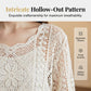 👒 PROMO FLASH 50% DE RÉDUCTION ! 🌼 Chemise Couvrance Crochet – Dentelle Ajourée, Manches Évasées & Style Boho Plage 🌴