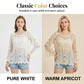 👒 PROMO FLASH 50% DE RÉDUCTION ! 🌼 Chemise Couvrance Crochet – Dentelle Ajourée, Manches Évasées & Style Boho Plage 🌴