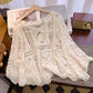 👒 PROMO FLASH 50% DE RÉDUCTION ! 🌼 Chemise Couvrance Crochet – Dentelle Ajourée, Manches Évasées & Style Boho Plage 🌴