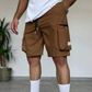 🩳 50% DE RÉDUCTION! 🏕️ Short Cargo Homme Multi-Poches – Tissu Résistant, Ceinture Élastique & Idéal Pour La Randonnée, Les Voyages & Les Loisirs 🎒