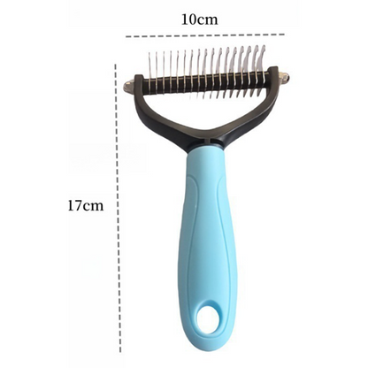 🐾🧹🐶 PROMO -50% ! Peigne de Toilettage Double Face pour Chiens & Chats – Brosse Douce, 2 Tailles (Bleu/Rose)
