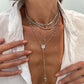 Colliers superposés avec croix dorées pour femme