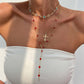 Colliers superposés avec croix dorées pour femme
