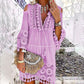 👗Robe ample en coton et lin brodée pour femme 🌸