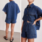 ✨ Ensemble Chemise & Short en Denim - Confort Décontracté ! ✨