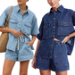 ✨ Ensemble Chemise & Short en Denim - Confort Décontracté ! ✨