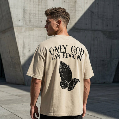 📢📢50% DE RÉDUCTION !! ⏰👕 T-shirt pour homme avec motif mains jointes en prière – Coton, décontracté, symbolique, polyvalent ✨