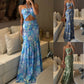 Robe femme sexy imprimée avec découpes