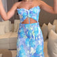 Robe femme sexy imprimée avec découpes
