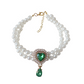 Collier de perles pour animaux avec pendentif cœur en pierre