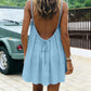 📢📢50% DE RÉDUCTION !! ⏰Robe d'été mini sans dos à fines bretelles