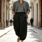 Pantalon harem homme décontracté à chevilles élastiques