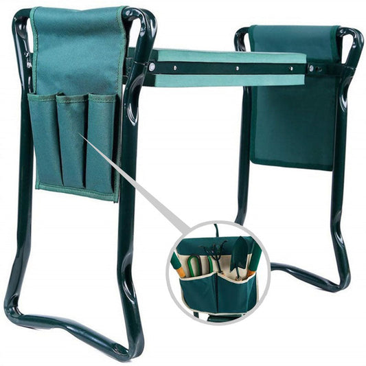 Tabouret de Jardinage Pliable 2-en-1 : Siège et Agenouilloir Confort